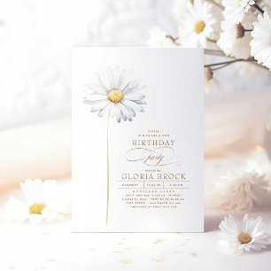 Witte Daisy Bloem Wildbloemen thema Verjaardag Kaart