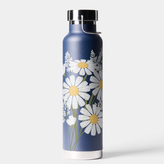 Witte Daisy Bloemen Boeket Waterfles (Links)