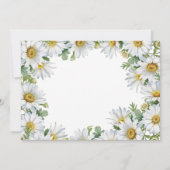  Witte Daisy Bloemen Greenery Foto Verjaardag Kaart (Achterkant)