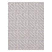 Witte daisy bloemen op een beige bruine stip tafelkleed (Voorkant)