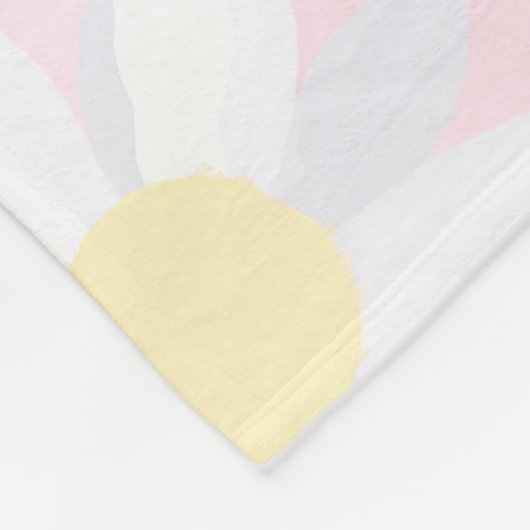 Witte Daisy Bloemen Roze Bloem Fleece Deken (Hoek)