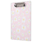 Witte Daisy Bloemen Roze Bloem Klembord (Links)