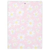 Witte Daisy Bloemen Roze Bloem Klembord (Achterkant)