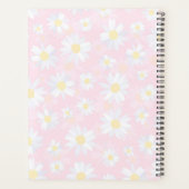 Witte Daisy Bloemen Roze Bloem Planner (Achterkant)