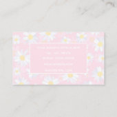 Witte Daisy Bloemen Roze Bloem Visitekaartje (Achterkant)