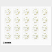 Witte Daisy Bloemige Baby Shower Dank Je Vierkante Sticker (Vel)