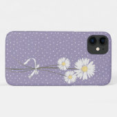 witte daisy bouquet op puntpuntpuntpuntpatroon Case-Mate iPhone case (Achterkant (horizontaal))