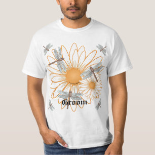 Witte Daisy bruidegom aangepaste bruiloft T-shirt