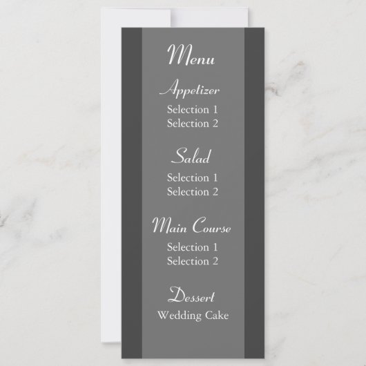 Witte Daisy Bruiloftsreceptie Diner Menu Sjabloon Kaart (Voorkant)
