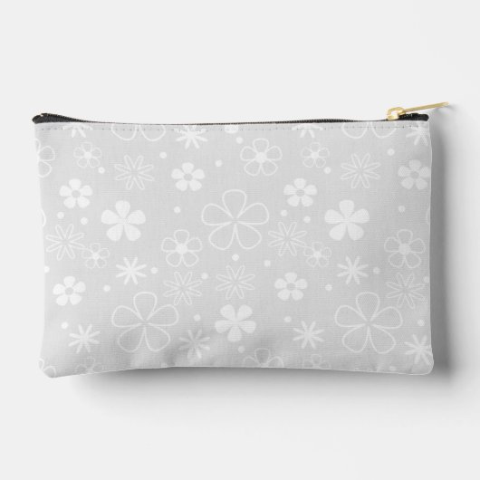 Witte Daisy Doodles op grijs Etui (Achterkant)