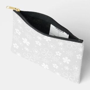 Witte Daisy Doodles op grijs Etui