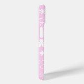 Witte Daisy Doodles op Roze Case-Mate iPhone Case (Achterkant / Rechts)