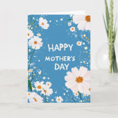 Witte Daisy en Gelukkige Moeders Day Card Feestdagen Kaart (Voorkant)