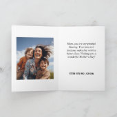 Witte Daisy en Gelukkige Moeders Day Card Feestdagen Kaart (Binnen)