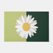 Witte Daisy Entree Deurmat, groene tuin Deurmat (Voorkant)