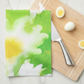 Witte Daisy Floral Kitche Handdoek (Quarter Fold)