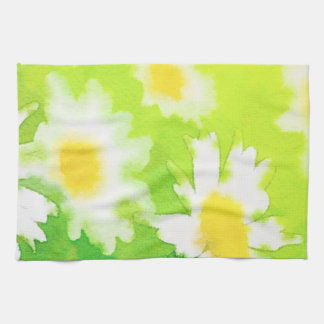 Witte Daisy Floral Kitche Handdoek