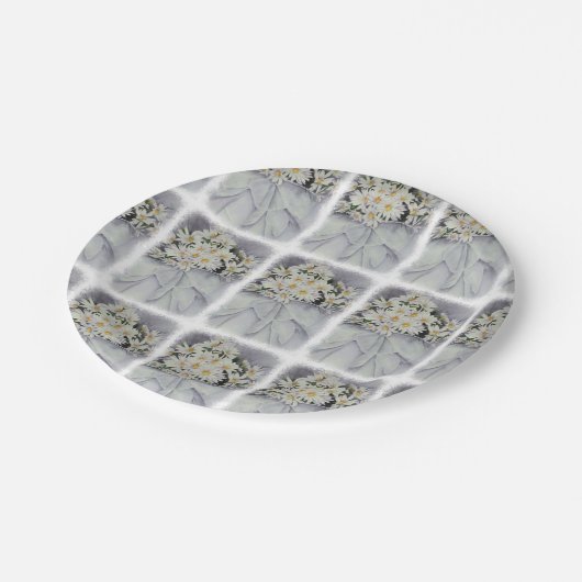 WITTE DAISY FLOWER BOUQUET PAPIER BORD (Gekanteld)