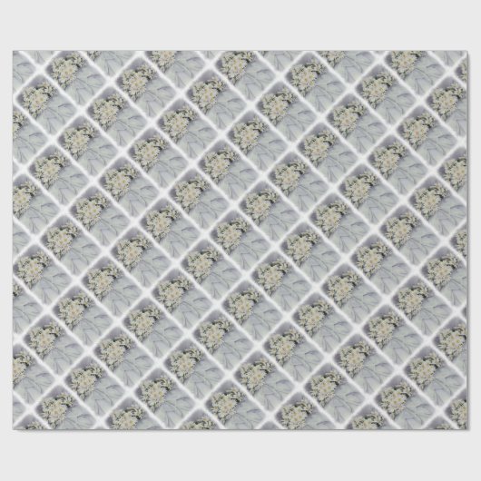 WITTE DAISY FLOWER BOUQUET WRAPPINGPAPIER CADEAUPAPIER (Vlak)