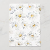 Witte Daisy Flower Elegant Wildflower thema Menu (Achterkant)