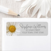 Witte Daisy Flower Grey retour adres label (Insitu)