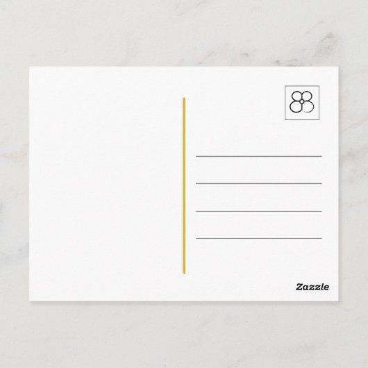 Witte Daisy Flower met een Bee Briefkaart (Achterkant)