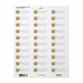 Witte Daisy Flower retour adres label (Full Sheet)
