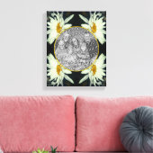 Witte Daisy Flowers Creëer Uw Eigen Foto Canvas Afdruk (Insitu (Woonkamer))