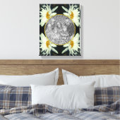 Witte Daisy Flowers Creëer Uw Eigen Foto Canvas Afdruk (Insitu (Slaapkamer))
