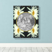 Witte Daisy Flowers Creëer Uw Eigen Foto Canvas Afdruk (Insitu (Houten vloer))