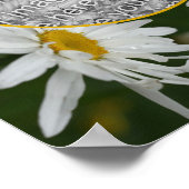 Witte Daisy Flowers Lijst Creëer Uw eigen foto Poster (Hoek)