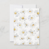 Witte Daisy Flowers RSVP-kaart voor bruiloft RSVP Kaartje (Achterkant)