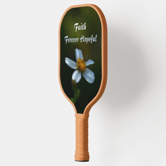 Witte Daisy Forever Hopeful Donker Groen Pickleball Paddle (Links)