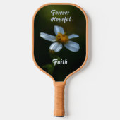 Witte Daisy Forever Hopeful Donker Groen Pickleball Paddle (Achterkant)