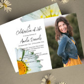 Witte Daisy Foto Viering van het Leven Kaart