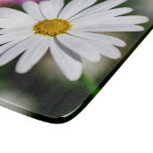 Witte Daisy Glass snijplank (Hoek)