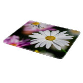 Witte Daisy Glass snijplank (Hoek)