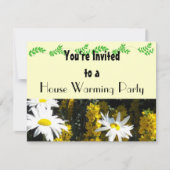 Witte Daisy Housewarming Feest Kaart (Voorkant)