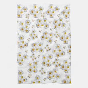 Witte Daisy Keuken Handdoek