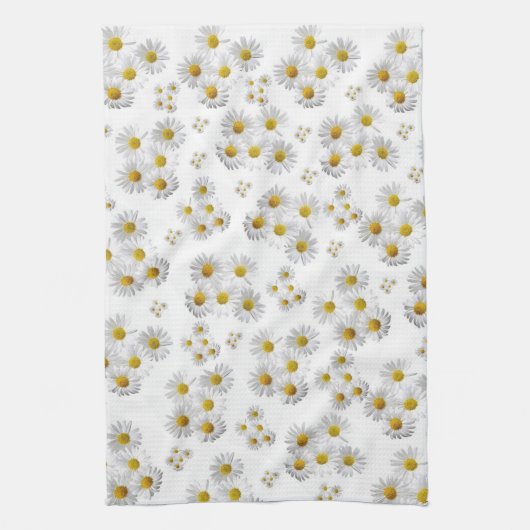 Witte Daisy Keuken Handdoek (Verticaal)