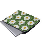 Witte Daisy laptophoes Laptop Sleeve (Voorkant onderkant)