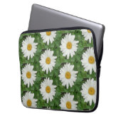 Witte Daisy laptophoes Laptop Sleeve (Voorkant Links)