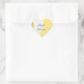 Witte Daisy op gele trouwstickers Hart Sticker (Tas)