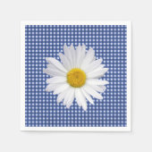 Witte Daisy op Gingham Servet (Voorkant)