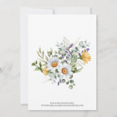 Witte Daisy Traditionele Huwelijksuitnodiging Kaart (Achterkant)