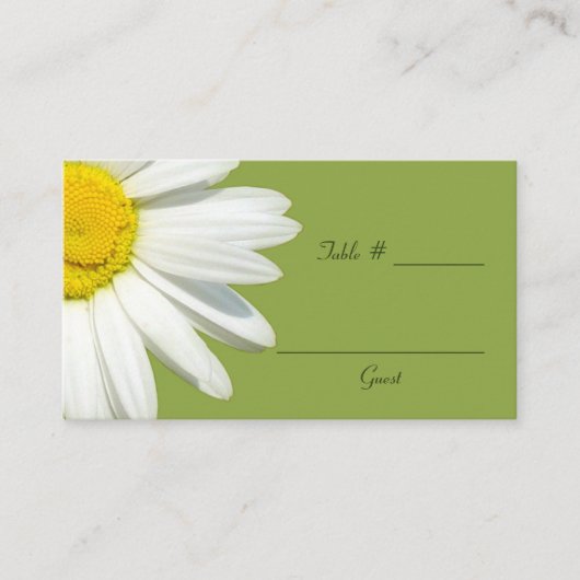 Witte Daisy Trouwtafel Plaats Kaarten Plaatskaartje (Voorkant)