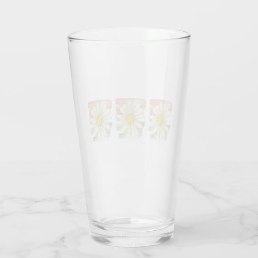 Witte Daisy Waterverf Glas (Achterkant)