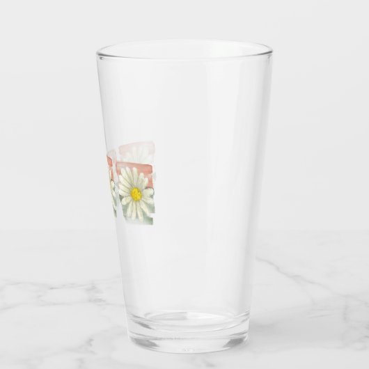 Witte Daisy Waterverf Glas (Links)