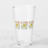 Witte Daisy Waterverf Glas (Voorkant)