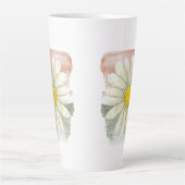 Witte Daisy Waterverf Latte Mok (Voorkant)